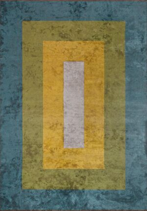 سجادة هول لون اخضر واصفر من مجموعة اسطنبول